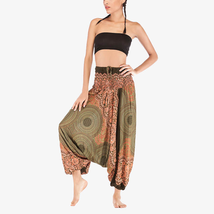 BWOOOH printed harem pants - Two Style Wear Round Geometric Pattern L