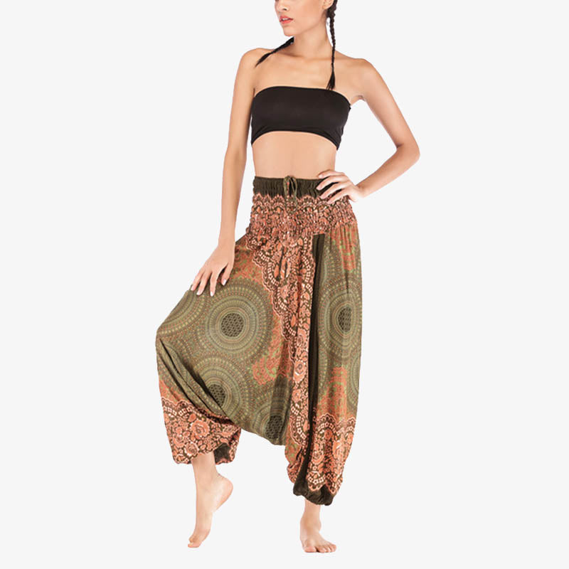 BWOOOH printed harem pants - Two Style Wear Round Geometric Pattern L
