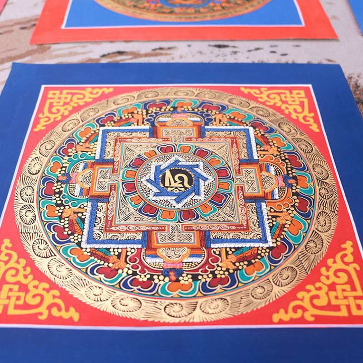 BWOOOH Tibetan thangka Buddhist painting - Tibetan Handmade Thangka Painting B