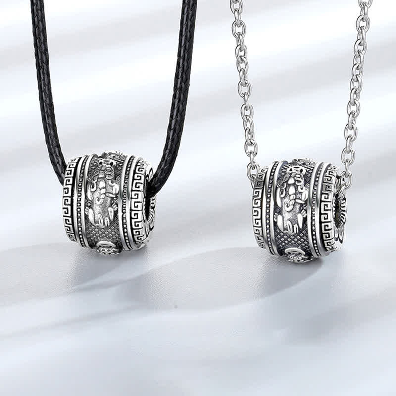 BWOOOH alloy PiXiu rotatable pendant feng shui necklace for wealth and protection
