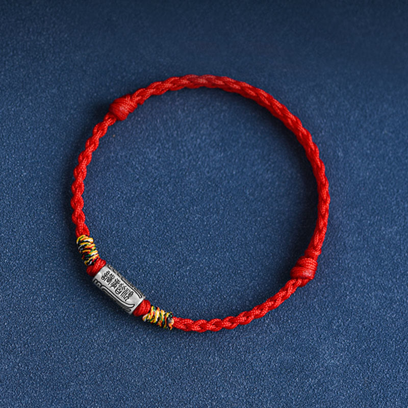 BWOOOH Handcrafted 925 Sterling Silver Everything Goes Well Design Protection Strength Bracelet Anklet