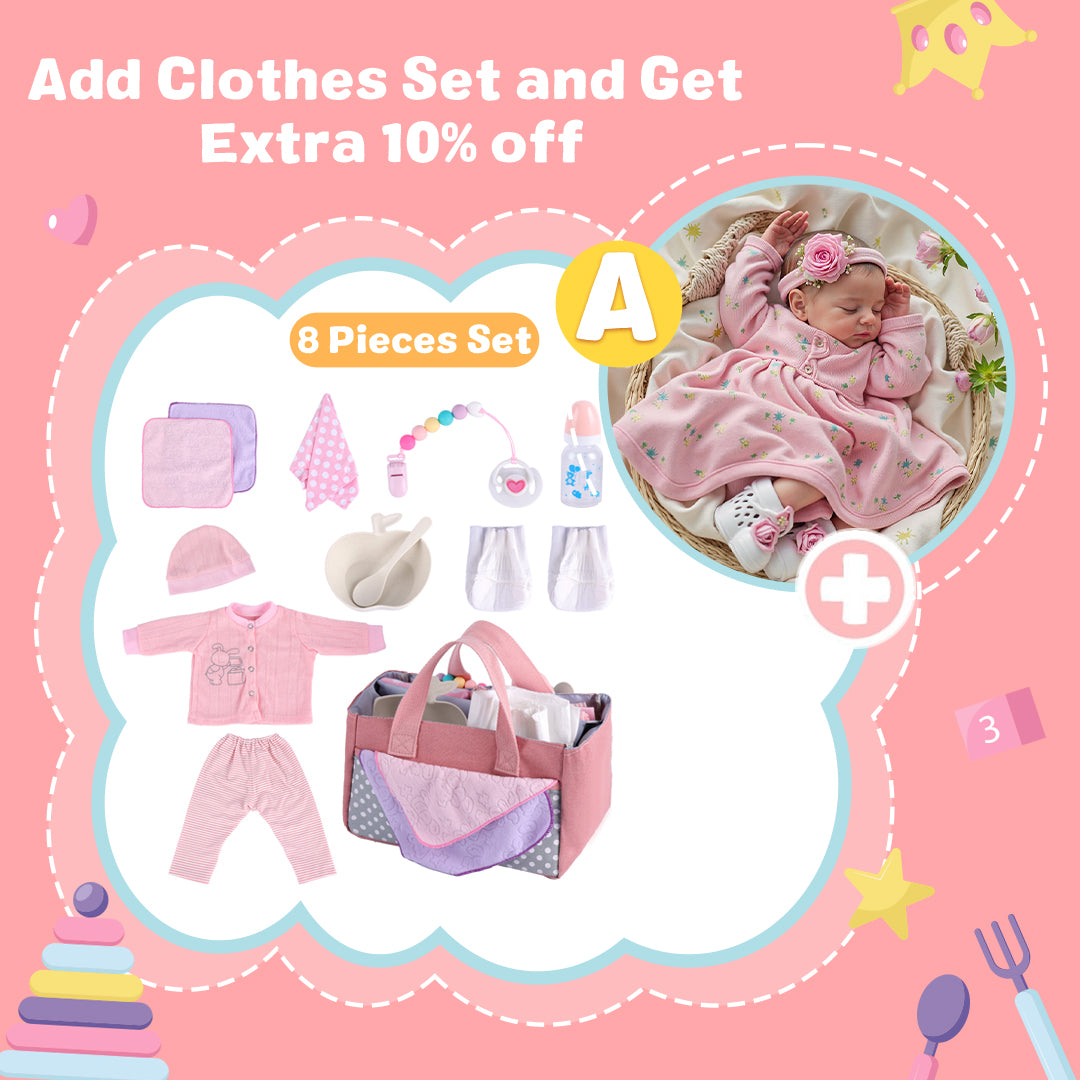 [Heartbeat & Sound] 20" Lifelike Poseable Newborn Dolls Kids Play Gift Reborn Baby Doll Girl Sinou