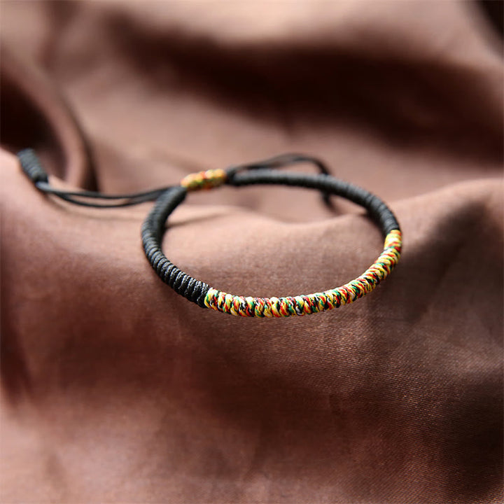 BWOOOH Tibetan Handmade Multicolor King Kong Knot Luck Strength Braided Bracelet  -  natural stone Tibetan bracelet for spir...