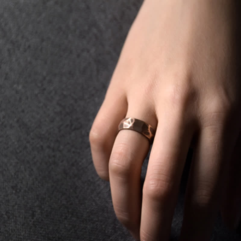 BWOOOH Tibetan Simple Design Copper Wealth Ring