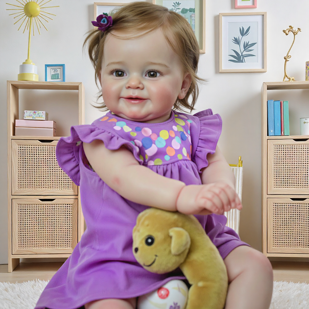 [3-7 Days Delivery][New] 20'' Realistic and Lifelike Reborn Baby Girl Eleker with Heartbeat & Coos