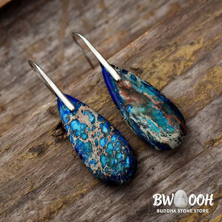 Emperor Stone Healing Crystal Earrings - Earrings