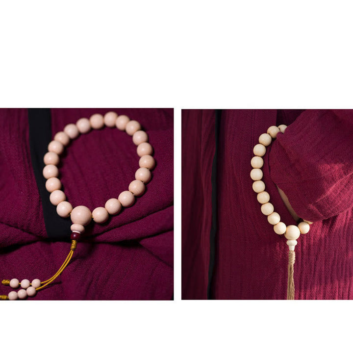 BWOOOH Natural Abelia Biflora Wood Blessing Wrist Mala