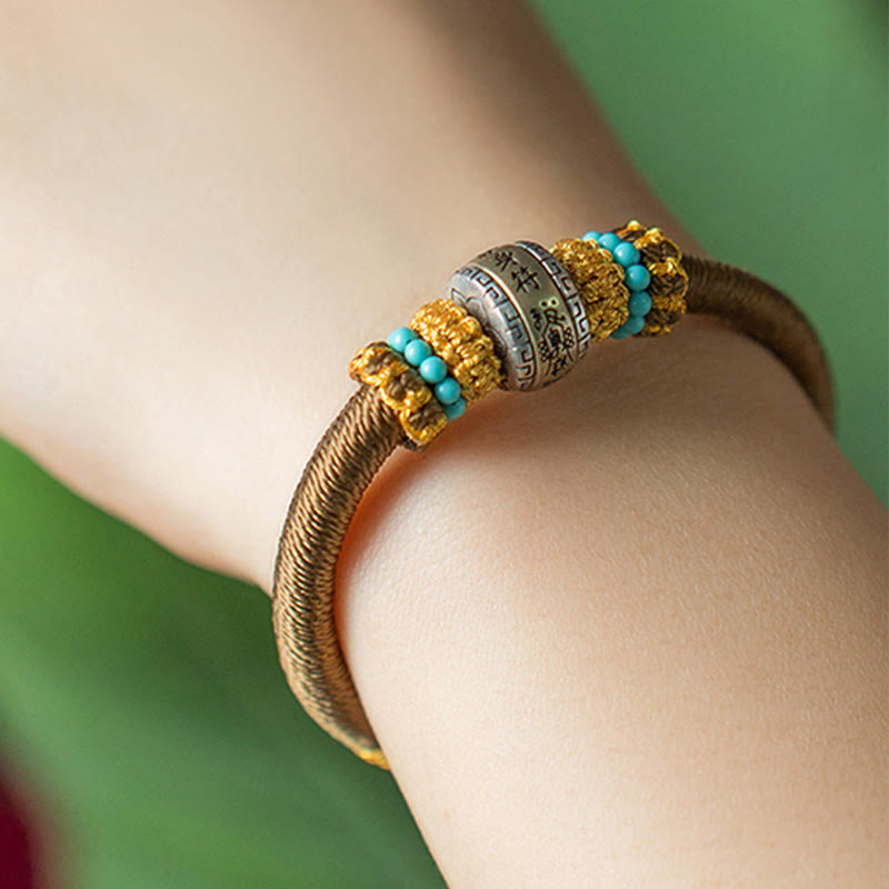 BWOOOH Handmade Tibetan Amulet King Kong Knot Luck Protection Braided Bracelet