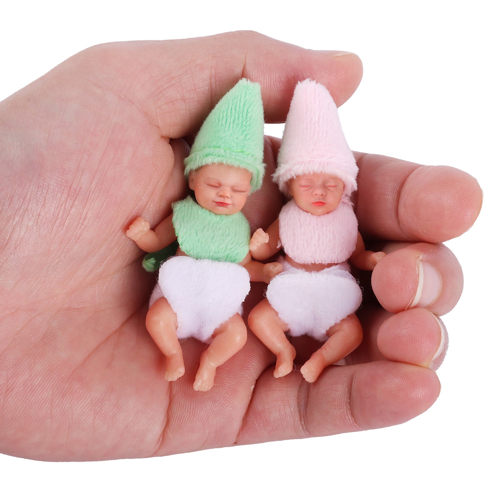 Full Platinum Solid Silicone Star Product 3 Inches Mini Sleeping Baby Doll Girl with Free Delicate Furniture Accessories