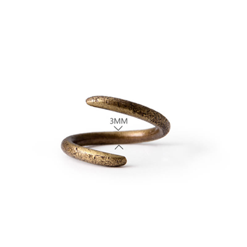 BWOOOH Simple Design Copper Luck Adjustable Ring