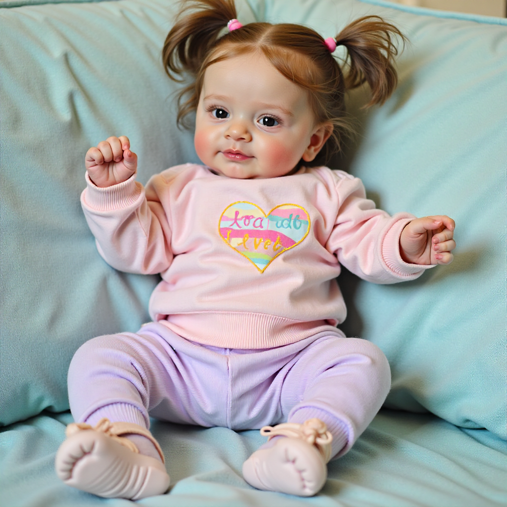[New Series] 20" Handmade Reborn Baby Open Eyes Doll Girl Kelow with Heartbeat & Coos