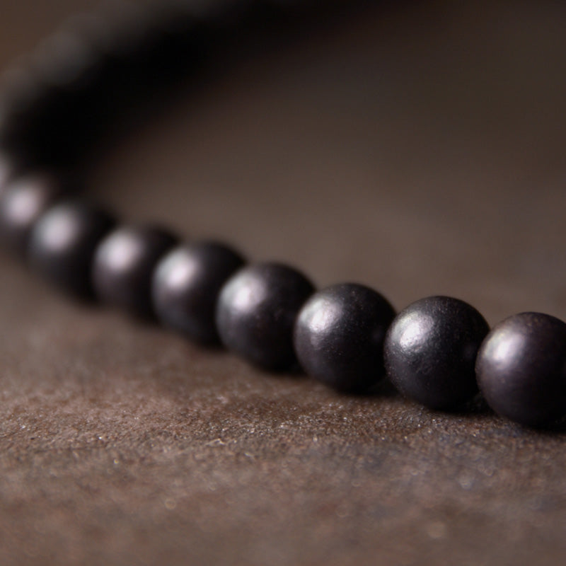 Buddha Stones Ebony Wood Dzi Bead Copper Protection Couple Bracelet (Extra 30% Off | USE CODE: FS30)