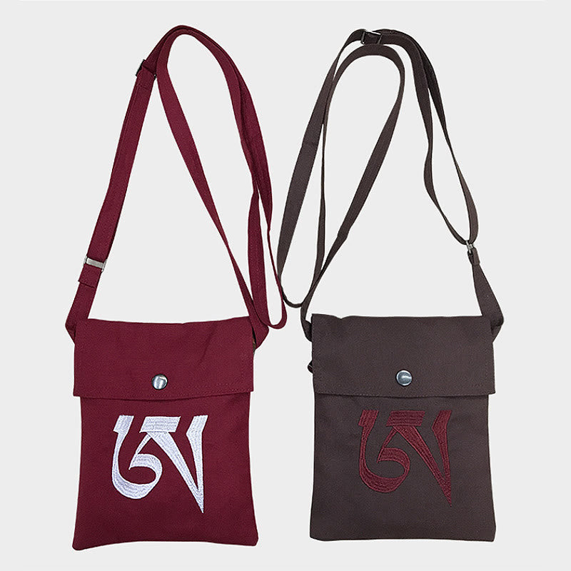 BWOOOH Handmade OM Mantra Embroidered Spiritual Mind Prac