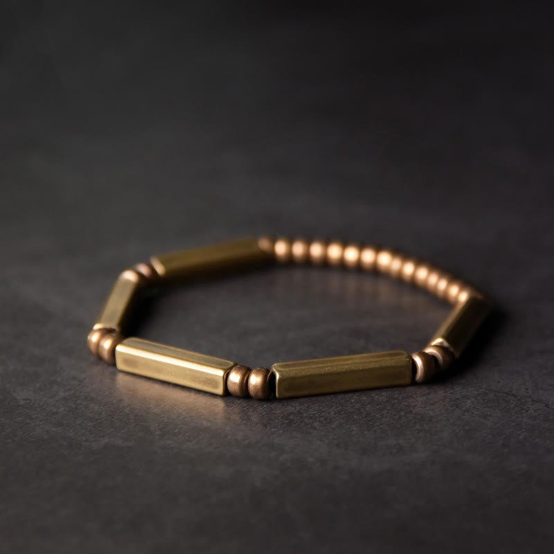 BWOOOH Tibetan Simple Design Copper Wealth Luck Bracelet
