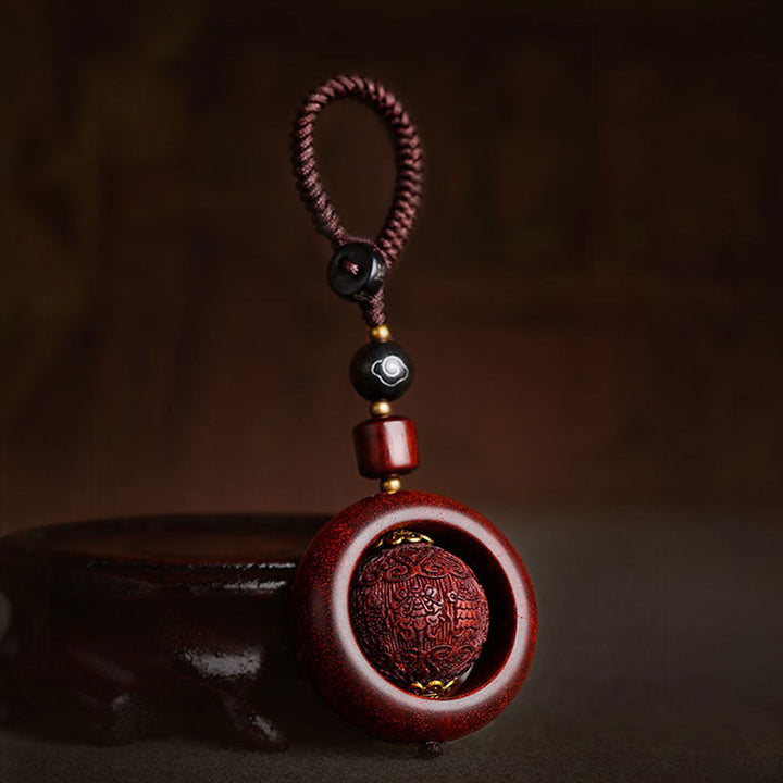 BWOOOH Tibetan Small Leaf Red Sandalwood Ebony Luck Prote