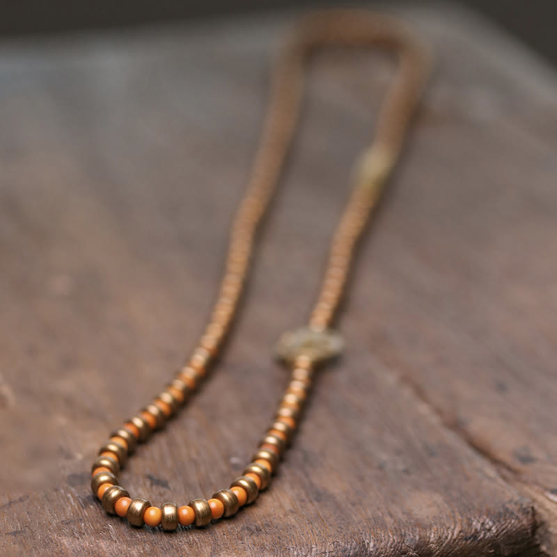 BWOOOH Retro Olive Pit Copper Wealth Bracelet