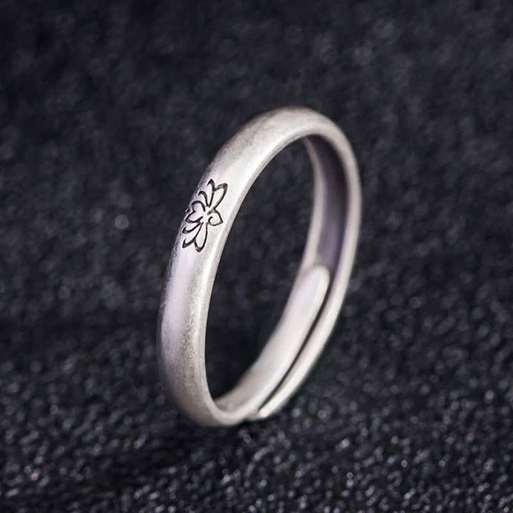 BWOOOH 925 Sterling Silver Lotus Flower Enlightenment Ring