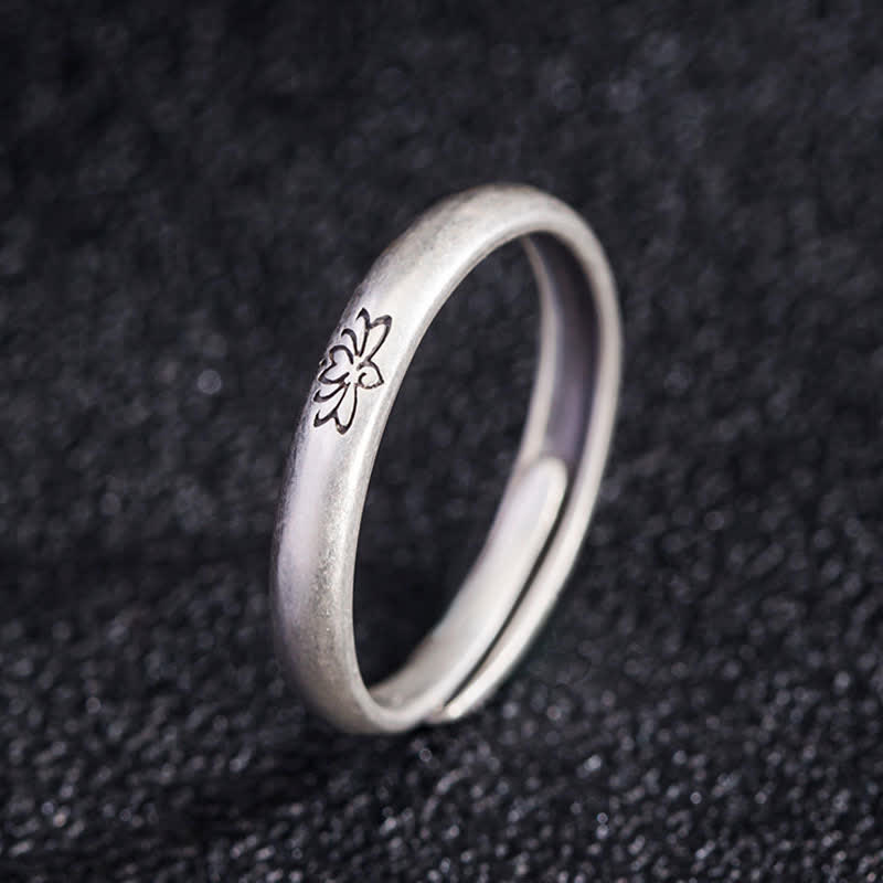 BWOOOH 925 Sterling Silver Lotus Flower Enlightenment Ring
