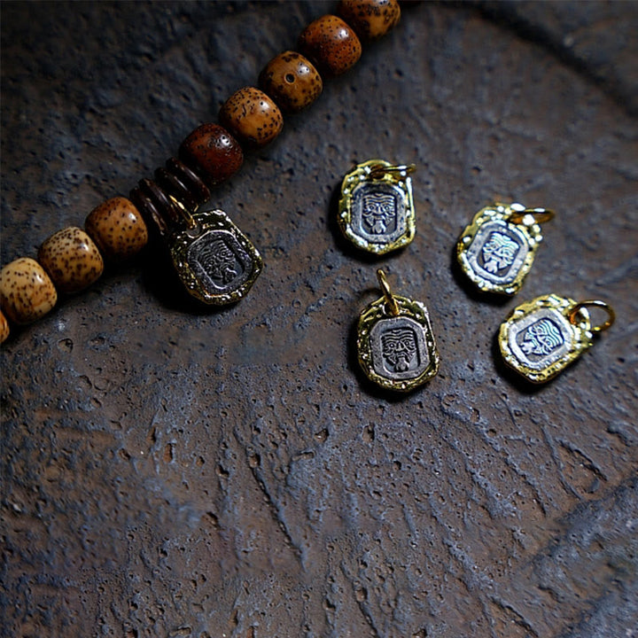 BWOOOH Tibetan Bodhi Seed Amber Dzi Bead Agate Zakiram Goddess of Wealth Beads Triple Wrap Bracelet