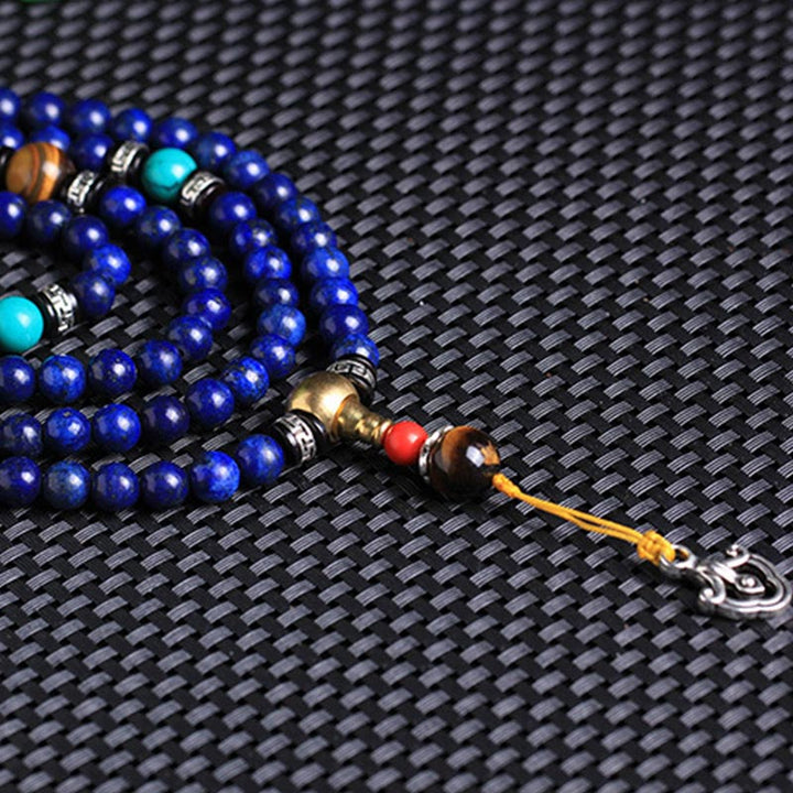 BWOOOH 108 Beads Lazurite Positive Bracelet Mala