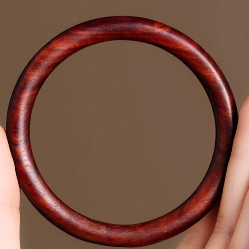 BWOOOH Tibetan Small Leaf Red Sandalwood Ebony Green Sandalwood Protection Bracelet Bangle
