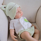 Mia 12-inch Pure Silicone Rebirth Baby Doll, Solid Body, Bathable, Realistic Newborn Shape, Collectible Doll