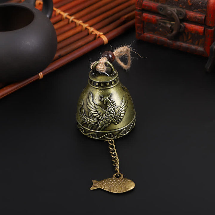 BWOOOH Feng Shui Buddha Koi Fish Dragon Elephant Wind Chime Bell Luck Wall Hanging Deco | spiritual healing bracelet