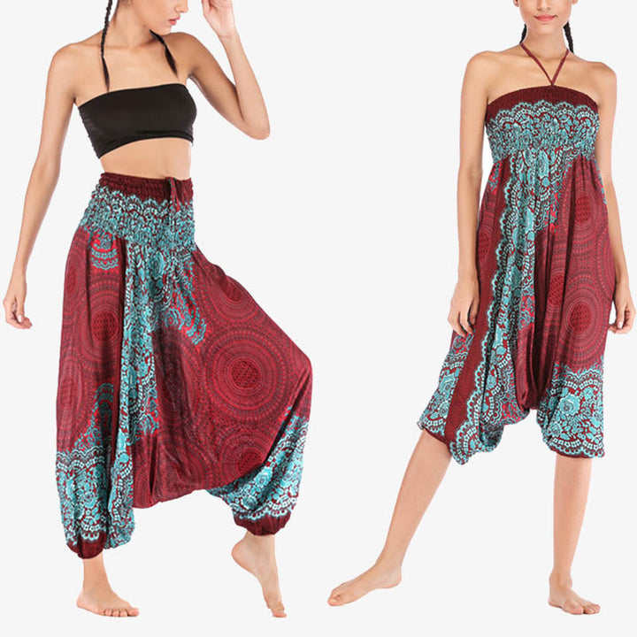 BWOOOH printed harem pants - Two Style Wear Round Geometric Pattern L