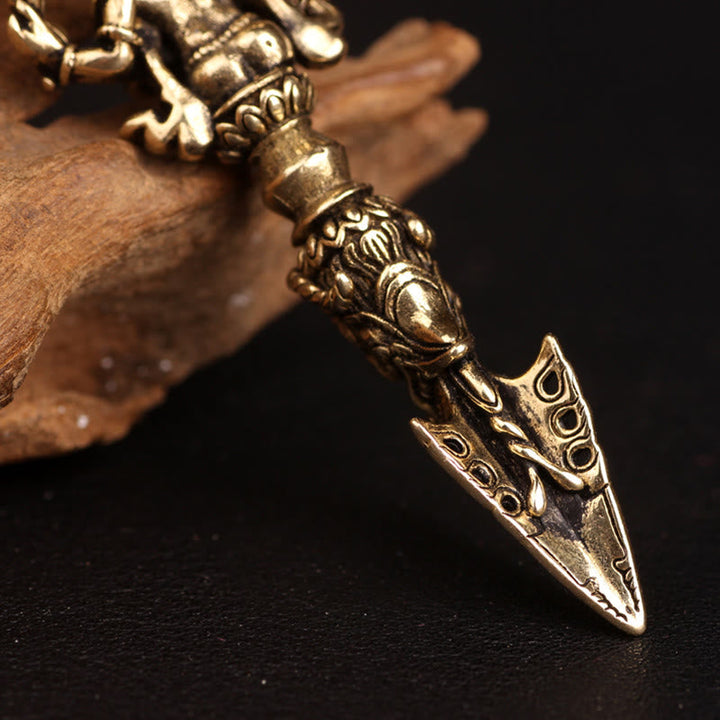 BWOOOH Tibetan Ganesh Ganpati Elephant God of Wealth Dorje Vajra Spiritual Power Necklace Pendant