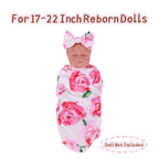 17"-20" Dollreborns®Adorable baby Swaddle Blanket And Headband Set