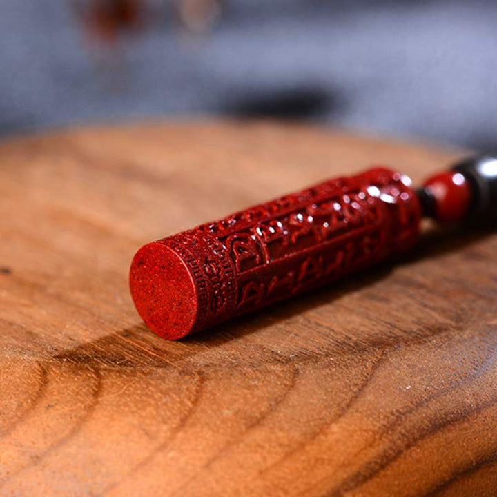 BWOOOH Tibetan Cinnabar Mantra Concentration String Necklace