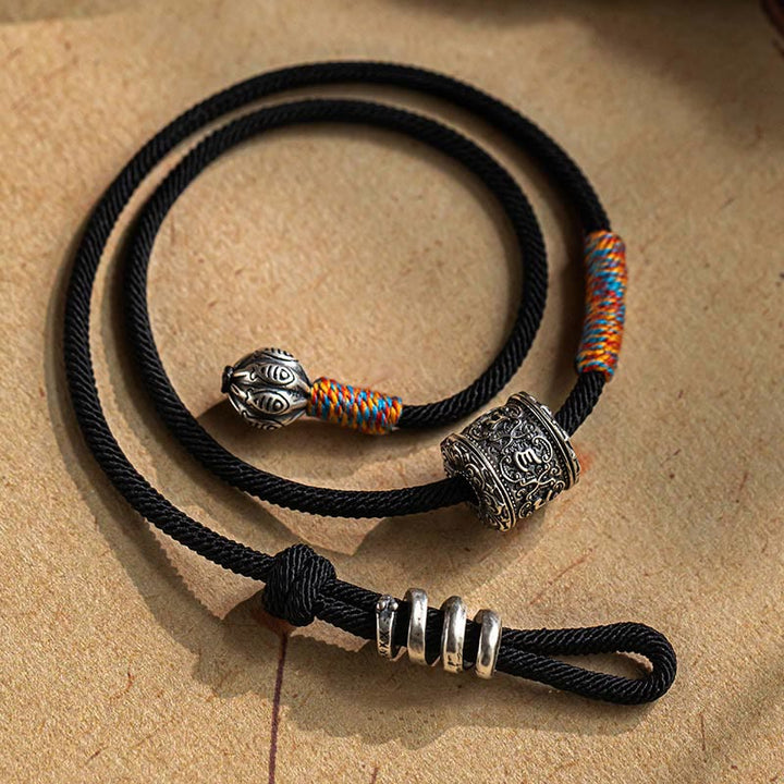 BWOOOH Tibetan Om Mani Padme Hum Carved Amulet Double Wrap Bracelet