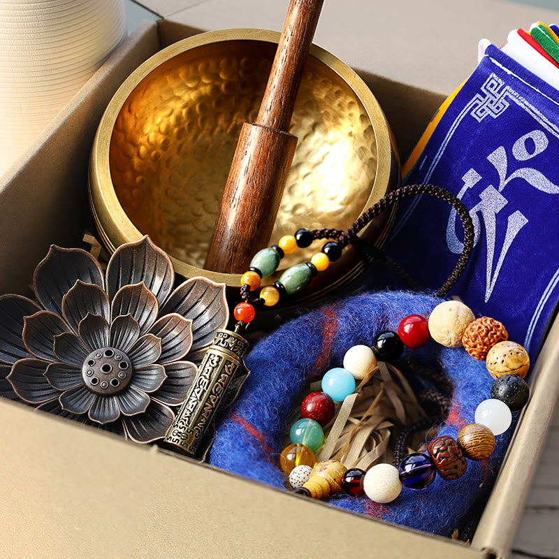 BWOOOH Tibetan Create a Deeper Spiritual Connection Meditation Gift Bundle