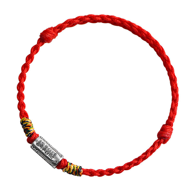 BWOOOH Handcrafted 925 Sterling Silver Everything Goes Well Design Protection Strength Bracelet Anklet
