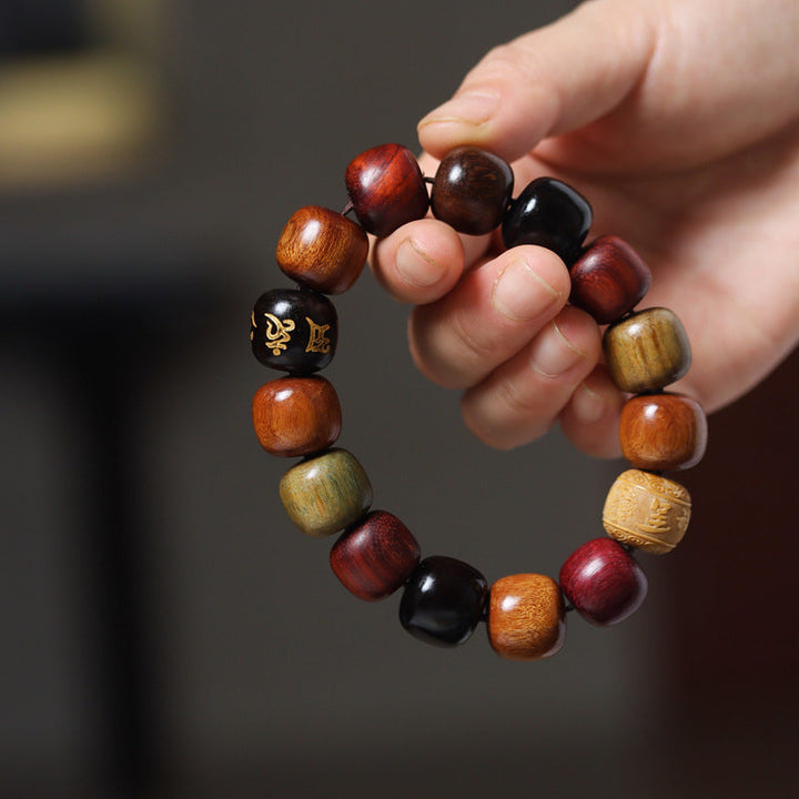 BWOOOH Tibet Various Wood Om Mani Padme Hum Purity Bracelet