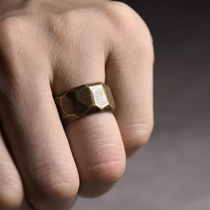 BWOOOH Tibetan Simple Design Copper Wealth Ring