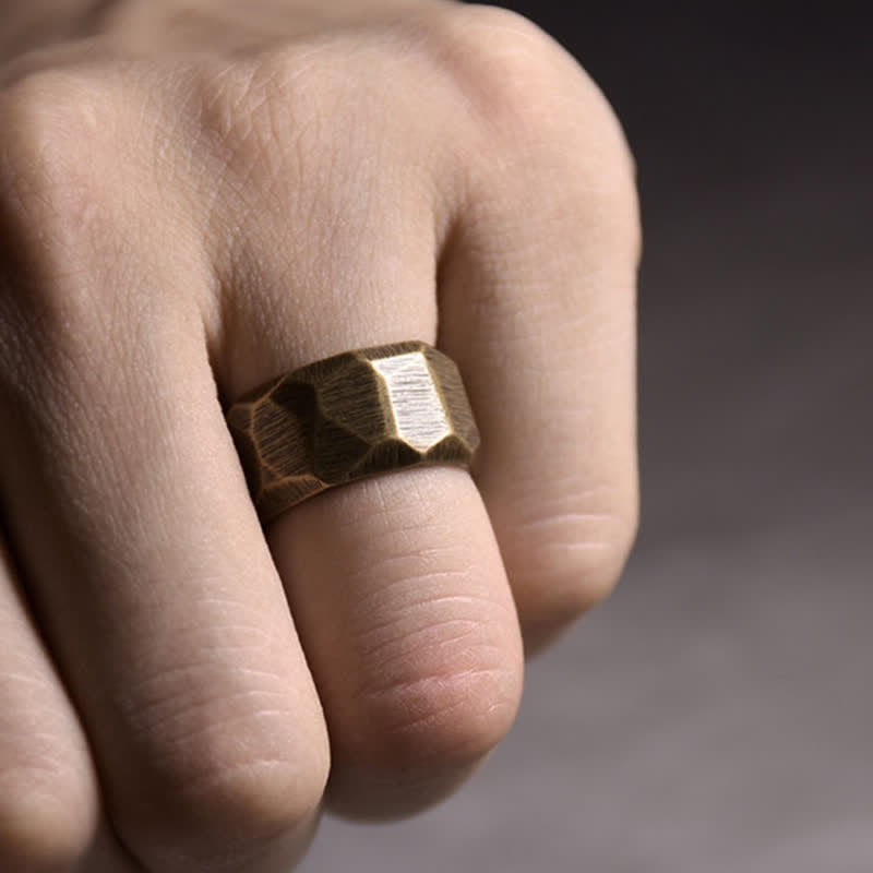 BWOOOH Tibetan Simple Design Copper Wealth Ring