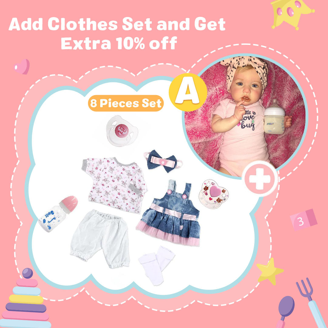 20'' Touch Real Reborn Baby Doll Girl Blanco with Coos and ''Heartbeat''