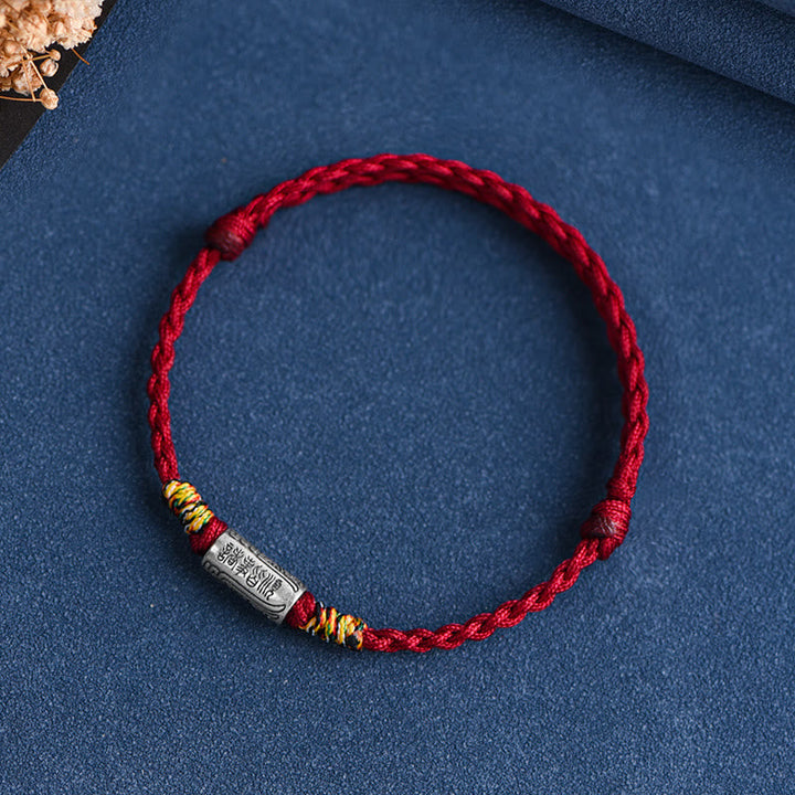 BWOOOH Handcrafted 925 Sterling Silver Everything Goes Well Design Protection Strength Bracelet Anklet
