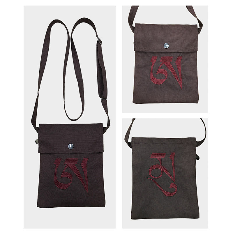 BWOOOH Handmade OM Mantra Embroidered Spiritual Mind Prac