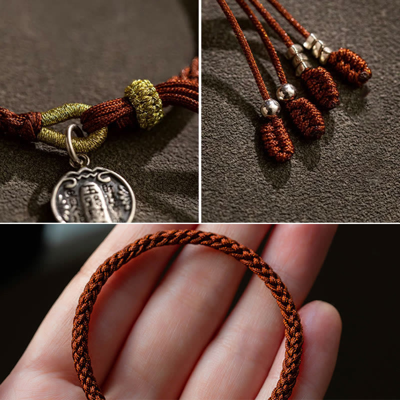 BWOOOH Handmade 925 Sterling Silver Five Directions Gods of Wealth Luck Protection Stri | spiritual healing bracelet