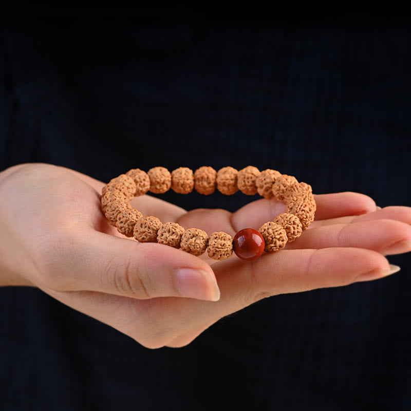 BWOOOH Tibet Rudraksha Bodhi Seed Wealth Auspiciousness Bracelet | spiritual healing bracelet