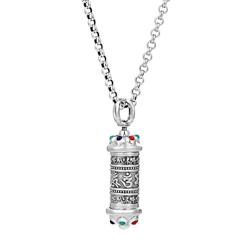 BWOOOH Tibetan Om Mani Padme Hum Focus Necklace Pendant