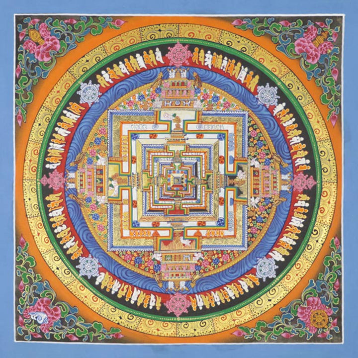 BWOOOH Tibetan Thangka Painting Blessing Handmade Decoration | natural stone spiritual home decor