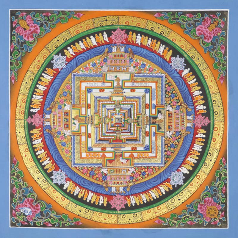 BWOOOH Tibetan Thangka Painting Blessing Handmade Decoration | natural stone spiritual home decor
