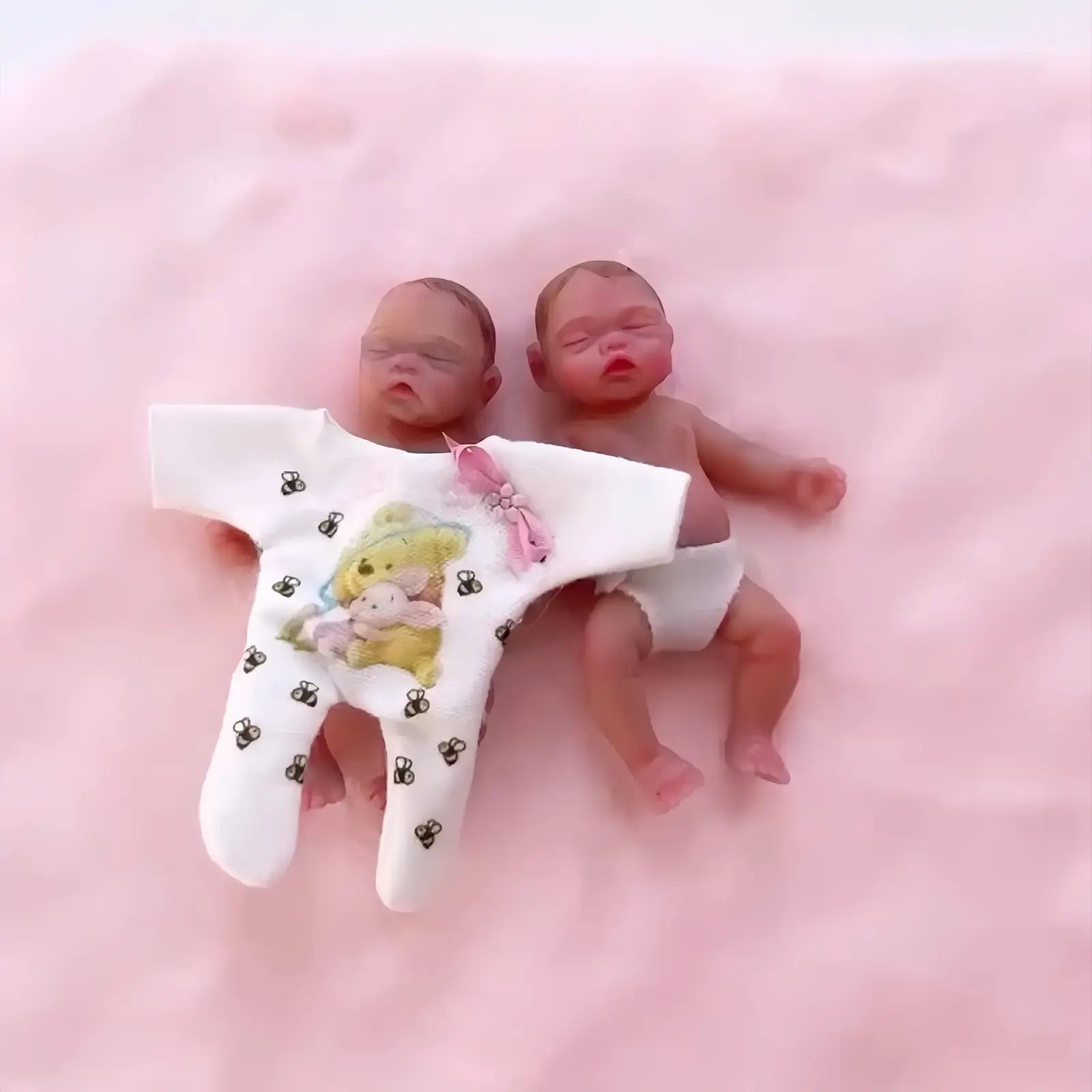 3 Inches Mini Supple and Soft Limbs, Flexible Silicone Reborn Baby Doll Girl