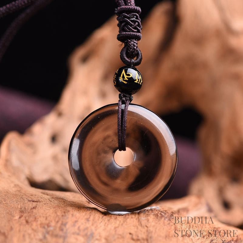 BWOOOH Tibetan Obsidian Protection Necklace