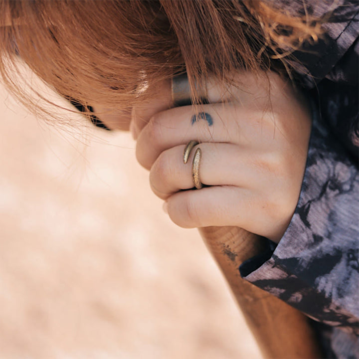 BWOOOH Simple Design Copper Luck Adjustable Ring