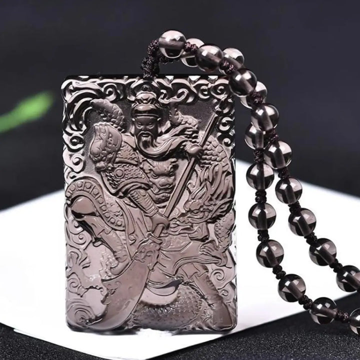 FengShui Lord Guan Protection Necklace Pendant (Extra 30% Off | USE CODE: FS30) - BWOOOH - Black Onyx (Protection ♥