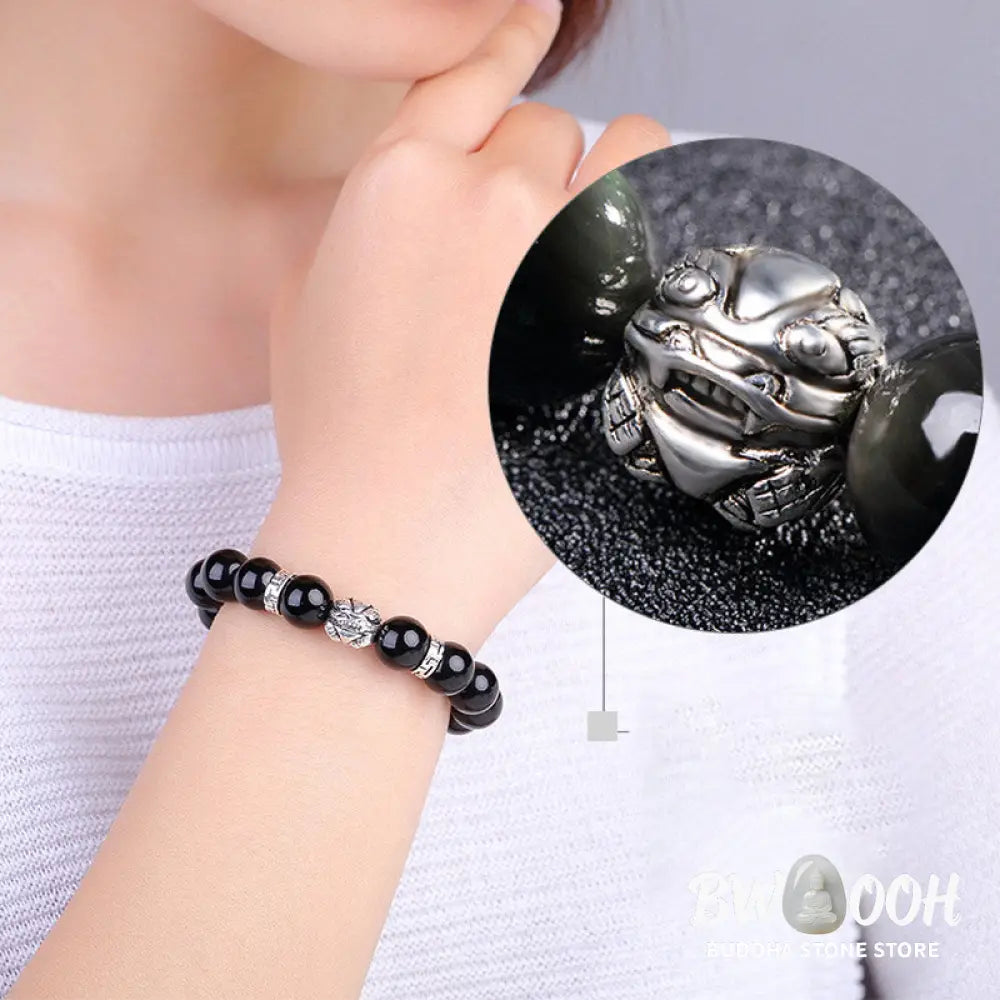 BWOOOH FengShui Natural Rainbow Obsidian PiXiu Blessing Bracelet | spiritual healing bracelet